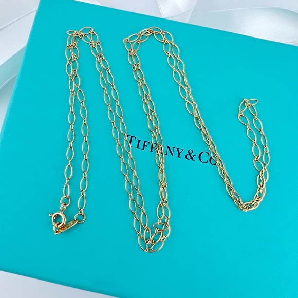 Tiffany & Co. Jewelry Rare Tiffany Co 8k Yellow Gold Oval Link Chain Necklace 3 Poshmark